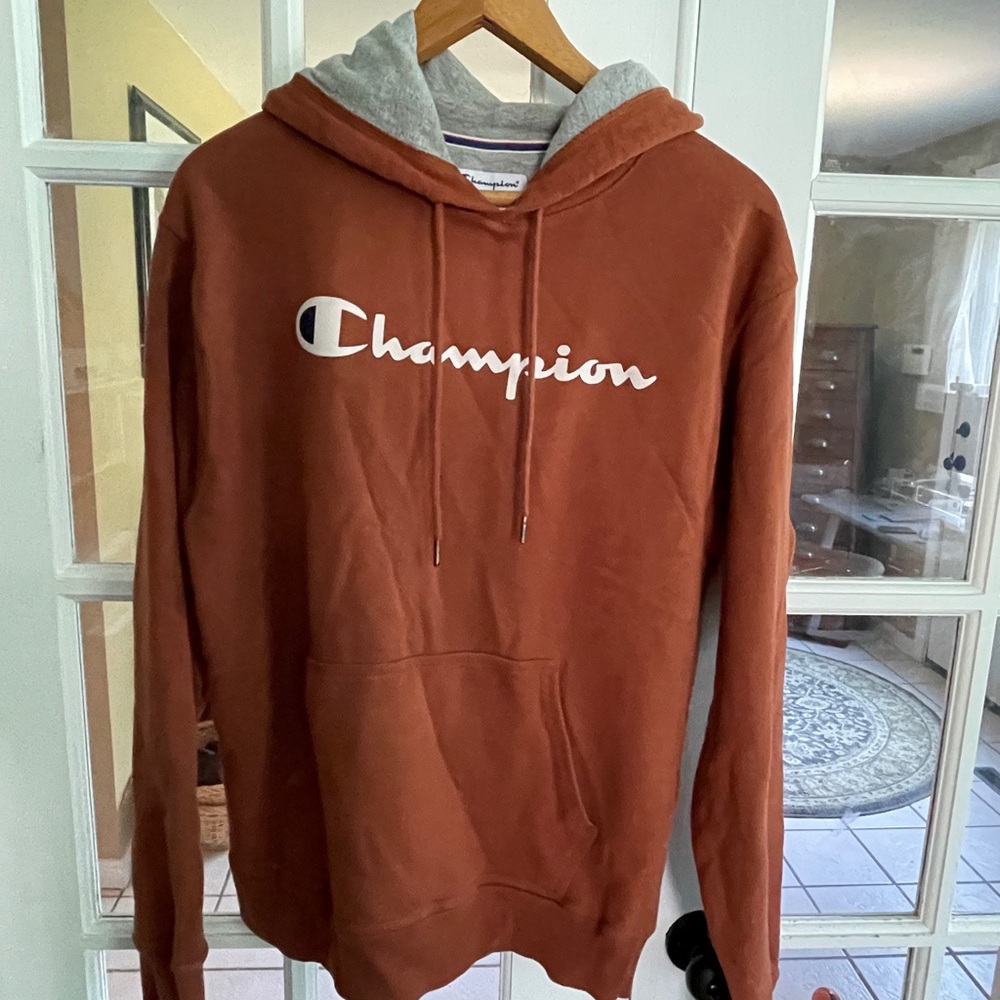 Champion Brown and Gray Sweaters Classic Pullover Style